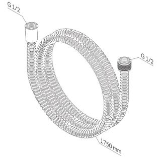 Шланг для душа 175 AM.PM F0417C00 хром
